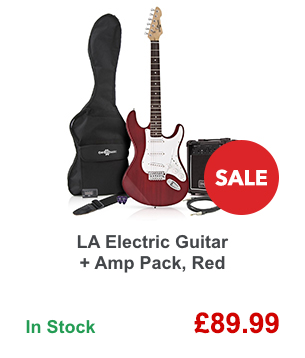 LA Electric Guitar + Amp Pack, Red.