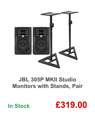 JBL 305P MKII Studio Monitors with Stands, Pair