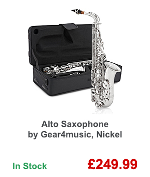 Alto Saxophone by Gear4music, Nickel