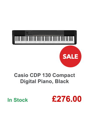 Casio CDP 130 Compact Digital Piano, Black