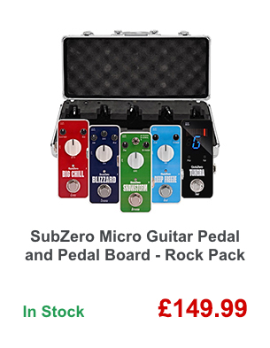 SubZero Micro Guitar Pedal and Pedal Board - Rock Pack