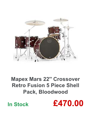 Mapex Mars 22'' Crossover Retro Fusion 5 Piece Shell Pack, Bloodwood