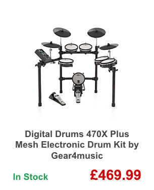 Digital Drums 470X Plus Mesh Electronic Drum Kit by Gear4music