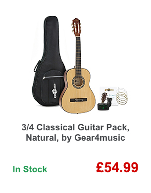3/4 Classical Guitar Pack, Natural, by Gear4music