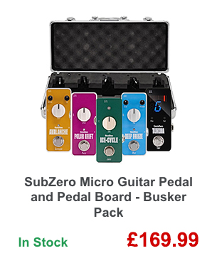 SubZero Micro Guitar Pedal and Pedal Board - Busker Pack