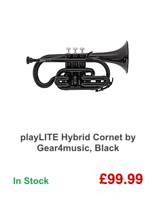 playLITE Hybrid Cornet by Gear4music, Black