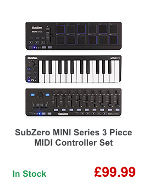 SubZero MINI Series 3 Piece MIDI Controller Set