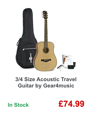 3/4 Size Acoustic Travel Guitar by Gear4music