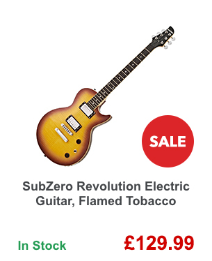 SubZero Revolution Electric Guitar, Flamed Tobacco