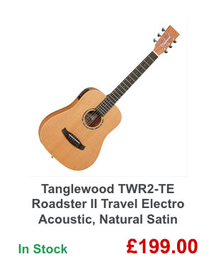Tanglewood TWR2-TE Roadster II Travel Electro Acoustic, Natural Satin
