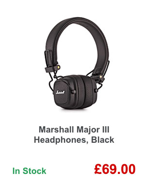 Marshall Major III Headphones, Black