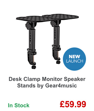 Desk Clamp Monitor Speaker Stands by Gear4music
