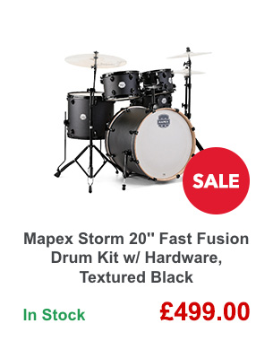 Mapex Storm 20'' Fast Fusion Drum Kit w/ Hardware, Textured Black