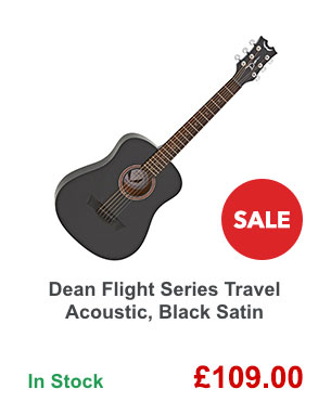 Dean Flight Series Travel Acoustic, Black Satin