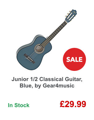 Junior 1/2 Classical Guitar, Blue, by Gear4music