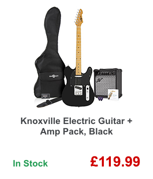 Knoxville Electric Guitar + Amp Pack, Black
