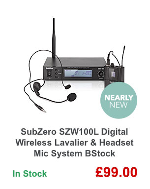 SubZero SZW100L Digital Wireless Lavalier & Headset Mic System BStock