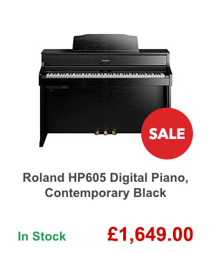 Roland HP605 Digital Piano, Contemporary Black