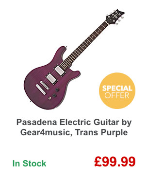 Pasadena Electric Guitar by Gear4music, Trans Purple