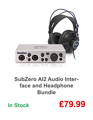 SubZero AI2 Audio Interface and Headphone Bundle