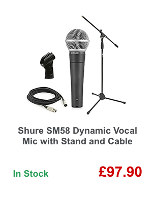 Shure SM58 Dynamic Vocal Mic with Stand and Cable