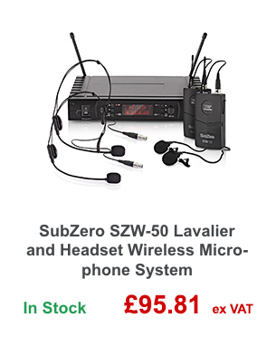 SubZero SZW-50 Lavalier and Headset Wireless Microphone System