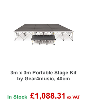 3m x 3m Portable Stage Kit by Gear4music, 40cm