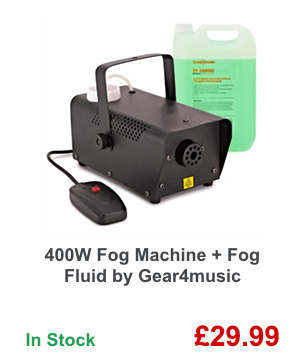 400W Fog Machine + Fog Fluid by Gear4music