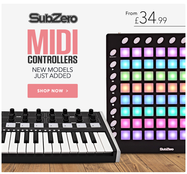SubZero Midi Controllers - New Models Just Added