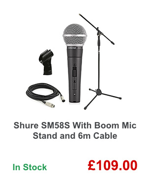 Shure SM58S With Boom Mic Stand and 6m Cable