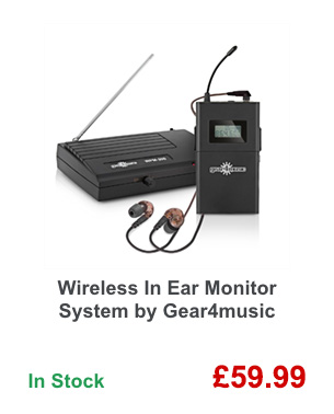 Wireless In Ear Monitor System by Gear4music