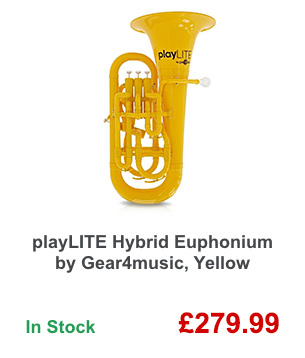 playLITE Hybrid Euphonium by Gear4music, Yellow