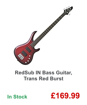 RedSub IN Bass Guitar, Trans Red Burst