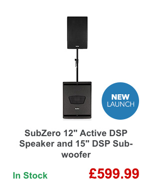 SubZero 12 Inch Active DSP Speaker and 15 Inch DSP Subwoofer