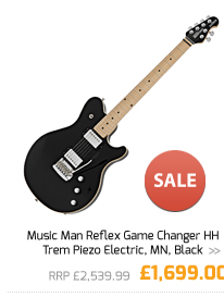 Music Man Reflex Game Changer HH Trem Piezo Electric, MN, Black.