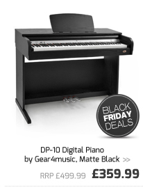 DP-10 Digital Piano by Gear4music, Matte Black.